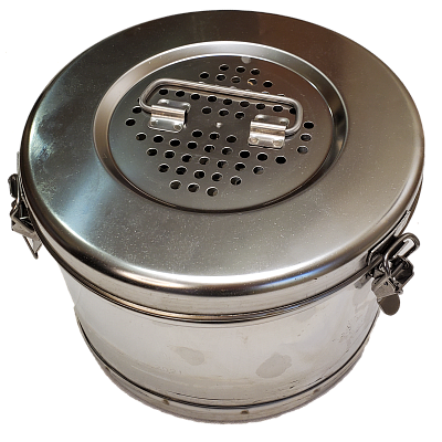 Коробка стерилизационная круглая с фильтром КСКФ-6